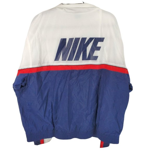Nike Throwback Basketball ZIP Jacket Men's Size XXL White Blue AV9755-102 NWT - Picture 2 of 11